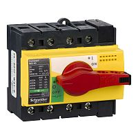 SCHNEIDER ELECTRIC Выключатель-разъединитель INS40 4п красная рукоятка/желтая панель (28917)
