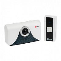 EKF Звонок беспроводной на батарейках  (черный-белый 20 мелодий с индикацией 2х1.5В АA дистанция 120м) P (DBB-D-001)