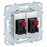 SCHNEIDER ELECTRIC UNICA Розетка аудио двойная алюминий (MGU5.8787.30ZD)