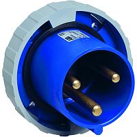 ABB Вилка панельная прямая 125A 2P+E IP67  (2125 BU6W)  (2CMA167195R1000)