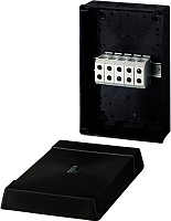 HENSEL Коробка клеммная 5 положений до 4мм2 98х98х61 IP66 черная стойкая к УФ (KF 5045)