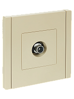 IEK FORTE&PIANO Розетка TV проходная FP429 ваниль  (FP-A10-P-K10)