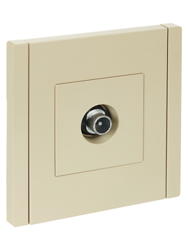 IEK FORTE&PIANO Розетка TV проходная FP429 ваниль  (FP-A10-P-K10)