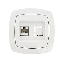 EKF Париж Розетка RJ45 1A 120В белая (ESK01-035-10)