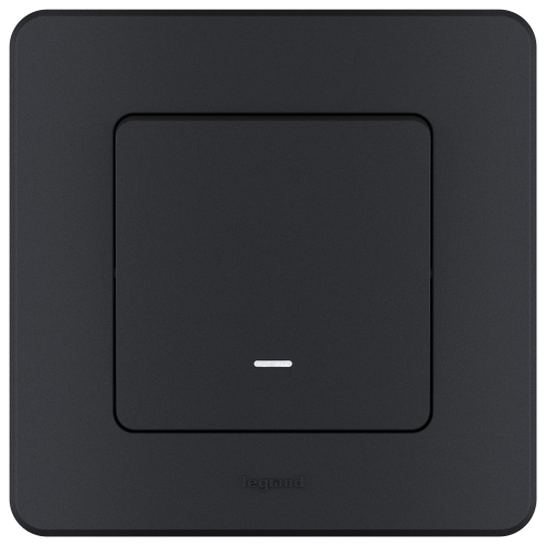 LEGRAND INSPIRIA Переключатель одноклавишный с подсветкой/индикацией   для скрытого монтажа,цвет &quot;Антрацит&quot;, номинальный ток 10 А, напряжение ~250В (673663) фото 5