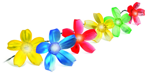 ЭРА Садовый светильник на солнечной батарее, пластик, цветной, черный, длина 400 см SL-PL400-FLW10  (Б0016254) фото 2