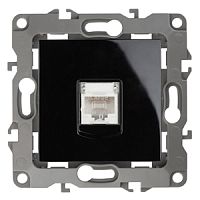 ЭРА Розетка информационная RJ45, , чёрный, 12-3107-06 (Б0014728)