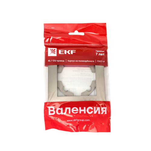 EKF Валенсия Рамка 1-местная кашемир EKF (EWM-G-301-40) фото 2