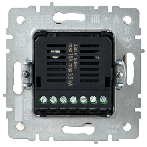 IEK BRITE Термостат электронный с инд. ТС10-1-БрЖ жемчуг (BR-RT11-K36) фото 6