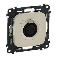 LEGRAND Valena ALLURE Аудиорозетка с 3-контактным гнездом XLR С лицевой панелью Слоновая кость (754736 )