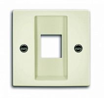 ABB BASIC 55 Плата центральная  (накладка) для коммуникационных розеток без лапок бежевая (1753-0-0211)
