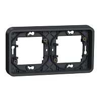 SCHNEIDER ELECTRIC Рамка двухпостовая MUREVA S, горизонтальная, антрацит, IP55 (MUR34101)