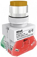 DEKRAFT Выключатель кнопочный с фиксацией ABFP d22 мм желтая LED 220В ВK-22 (25138DEK)