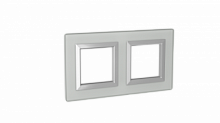 DKC Рамка из натурального стекла, ''Avanti'', светло-серая, 4 модуля (4404824)