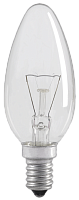 IEK Лампа накаливания декоративная ДС 40вт B35 230в Е14 свеча (LN-C35-40-E14-CL)