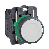 SCHNEIDER ELECTRIC Кнопка 22мм белая с возвратом (XB5AA11)
