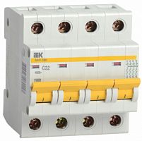 IEK Выключатель автоматический четырехполюсный 63А C ВА47-29М 4.5кА (MVA21-4-063-C)