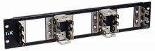 IEK Рама для крепления 9 плинтов ITK 2U типа Krone  (LSA-Profil) черная (KF90-2U05A)