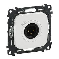 LEGRAND Valena ALLURE Аудиорозетка с 3-контактной вилкой XLR С лицевой панелью Белая (754745 )