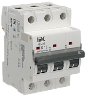 IEK ARMAT Автоматический выключатель без теплового расцепителя M10N-MA 3P D 10А  (AR-M10N-MA-3-D010)