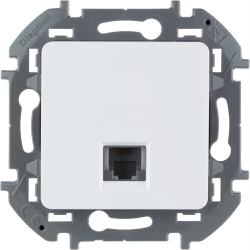 LEGRAND INSPIRIA Розетка телефонная   для скрытого монтажа , разьем RJ 11, цвет "Белый". (673820) фото 2