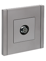 IEK FORTE&PIANO Розетка TV оконечная FP528 сталь  (FP-A10-O-K46)