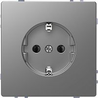 SCHNEIDER ELECTRIC Розетка D-Life 16А с заземляющим контактом без    шторок сталь нержавеющая SD (MTN2301-6036)