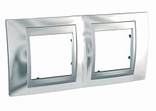 SCHNEIDER ELECTRIC UNICAtop Рамка 2 поста металл хром/алюминий (MGU66.004.010)