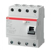 ABB Выключатель дифференциального тока  (УЗО) 4п 63А 300 мА FH204 АС  (FH204 AC-63/0,3)  (2CSF204003R3630)