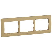 LEGRAND Galea Life Рамка 3 поста кожа Havana (771992 )