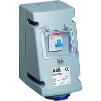 ABB Розетка кабельная 16А 2Р+Е IP44 в боксе  (216 RPR6)  (2CMA168261R1000)