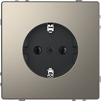 SCHNEIDER ELECTRIC Розетка D-Life 16А с заземляющим контактом без    шторок никель SD (MTN2301-6050)