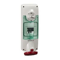 SCHNEIDER ELECTRIC ПАНЕЛЬНАЯ РОЗЕТКА UNIKA DIN 63A 3PNE 380-415 IP65 (PKB63U535)