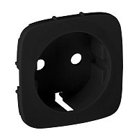 LEGRAND Valena ALLURE Лицевая панель для силовой розетки 2К+З с зажимами 6кв мм Антрацит (755258 )