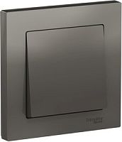 SCHNEIDER ELECTRIC Выключатель одноклавишный ATLASDESIGN схема 1 10АХ в сборе сталь (ATN000912)