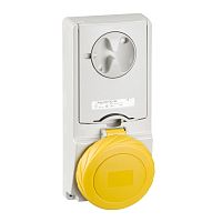 SCHNEIDER ELECTRIC ПАНЕЛЬНАЯ РОЗЕТКА UNIKA С ДЕРЖ ПРЕДОХР 32A 3PNE 100-130 IP65 (82191)