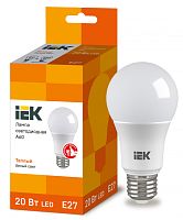IEK Лампа светодиодная LED 20вт Е27 тепло-белый ECO (LLE-A60-20-230-30-E27)