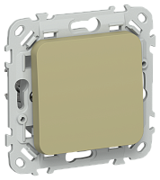 FLITE Выключатель 1-клавишный 10А  оливковый (FI-V10-0-10-1-K26)
