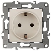 ЭРА Розетка 2P+E Schuko, 16A-250В, б.л., , слоновая кость, 12-2001-02 (Б0014682)