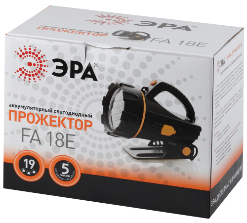 ЭРА Фонарь светодиодный FA18E Акку 4V2Ah, 19xLED, ЗУ 220V, карт  (12/144)  (C0031354) фото 3