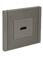 IEK FORTE&PIANO Розетка HDMI FP540 сталь  (FP-H10-K46)