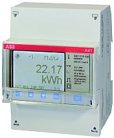 ABB Счетчик электроэнергии однофазный однотарифный А41 112-200 10/80А кл1 импульсный выход RS485 прямое включение (2CMA100083R1000)