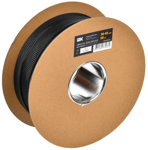 IEK Оплетка кабельная 30-45мм полиэстер 50м черная  (UBS10-PL-3045-050-K02)