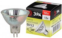 ЭРА Лампа накаливания галогенная GU5.3-MR16-50W-12V-CL  (галоген, софит, 50Вт, нейтр, GU5.3)  (10/200/600 (C0027358)