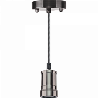 NAVIGATOR Светильник с проводом 1.5м Е27 декор черный хром (61520 NIL-SF01) (20663)