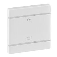 LEGRAND Valena LIFE MyHome Лицевая панель для механизмов BUS/SCS С символом On-Off 2 модуля Белая (755170 )