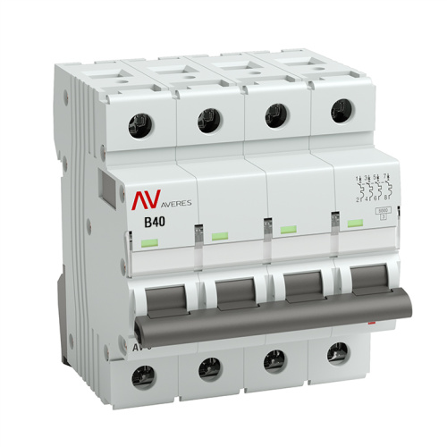 EKF Выключатель автоматический AV-10 4P 40A  (B) 10кА AVERES (mcb10-4-40B-av)
