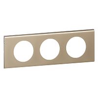 LEGRAND Рамка, трехпостовая, никель велюр (69113 )