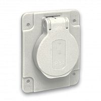 SCHNEIDER ELECTRIC Розетка силовая 10/16A 65х85мм IP54 винты сзади серая (PKS61G)