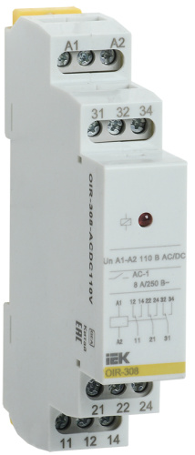 IEK Промежуточное реле OIR 3 конт (8А). 110В AC/DC (OIR-308-ACDC110V)